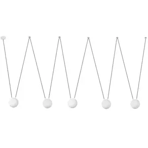 FARO Suspension Mine 5 Lampes 40W + Câble 10m BlancVendu parcdiscount