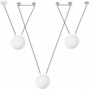 FARO Suspension Mine 3 Lampes 40W + Câble 6m Blanc pas cher