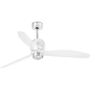 Ventilateur De Plafond Faro Deco Led Chrome Avec Moteur Dc, 3000kVendu paramazon