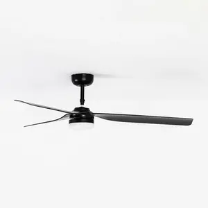 Comparateur de prix : Faro Punt Ventilateur De Plafond Led Noir À 3 Pales Avec Moteur À Courant Continu