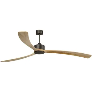 Faro KAUAI-Ventilateur de plafond 3 pâles Acier/Bois Ø233cm pas cher