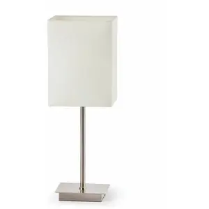 FARO Lampe de table Thana blanche, 1 ampoule E27 40W pas cher