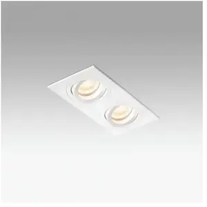 FARO RADON-2 EMPOTRABLEORIENT CUAD BLANCO 2xGU10/MR16/L pas cher