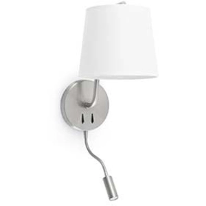 Faro Aplique murale nickel satiné Berni 1 ampoule pas cher
