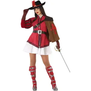 Comparateur de prix : Atosa Costume for Adults 113787 Red (3 pcs) Female Musketeer