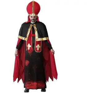 Atosa Costume pour les adultes sanglants cardinaux multicolaires (4 pièces) pas cher