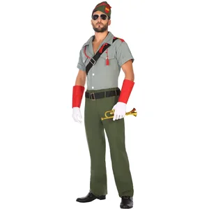 BigBuy Atosa-54759 Atosa-54759-Costume-Déguisement Militaire Adulte, Homme, 54759, Vert, XS-S