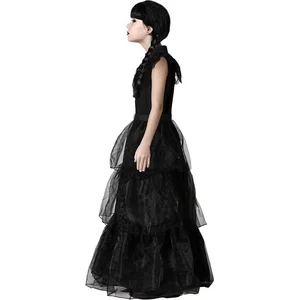 Atosa costume fille morte robe noire enfant 7 à 9 ans pas cher