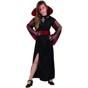 Atosa 5467 - Déguisement de vampire fille avec col rouge Taille 140Vendu parbol