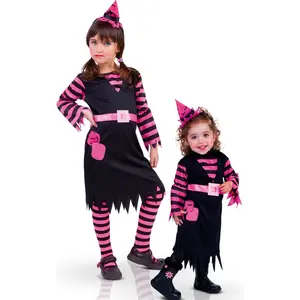 Comparateur de prix : RUBIES FRANCE - Zwarte en roze heksen outfit voor meisjes - 92/104 (3-...