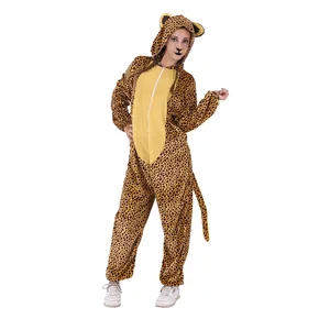 Rubies Costume de léopard pour adulte, taille unique, combinaison avec capuche et queue, pour carnaval, Noël, anniversaire, fête et Halloween