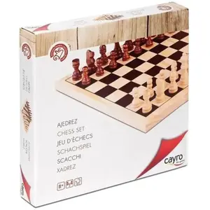 Non communiqué CULTURE CLUB Jeu échecs Plateau 30x30cm Pièces Bois Massif 2 Joueurs Dès 7 Ans pas cher