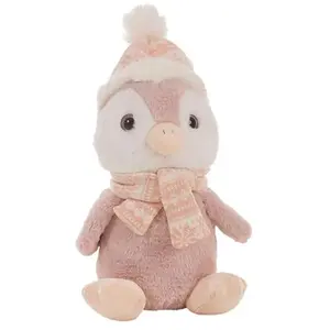 Jouet - Creaciones Llopis - Pingouin Bonnet Rose 34 Cm pas cher