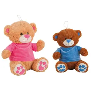 Creaciones Llopis - Peluche Ours T-shirt velours assorti 32 cm (10490) pas cher