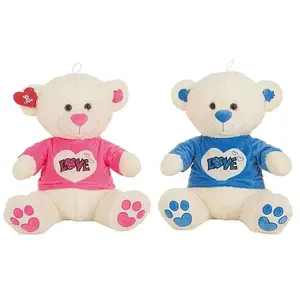 BigBuy Fun T-shirt à paillettes d'amour en peluche beige 70 cm pas cher