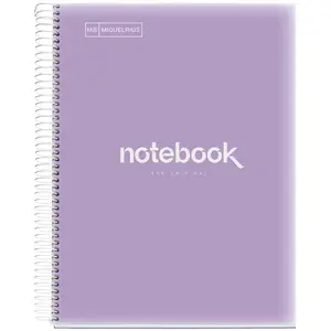 Cahier A4 spirales Miquelrius - Violet - 120 pages petits carreaux pas cher