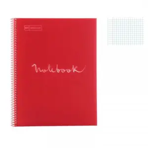 MIQUELRIUS - NOTEBOOK EMOTIONS A4 séyès 80 feuilles - Couleur: rouge pas cher