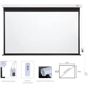 Écran de projection électrique 120 pouces Fonestar, format 4:3, tissu ... pas cher