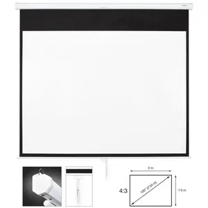 Écran de projection manuel Fonestar - 100 pouces - Blanc - Adaptable a... pas cher