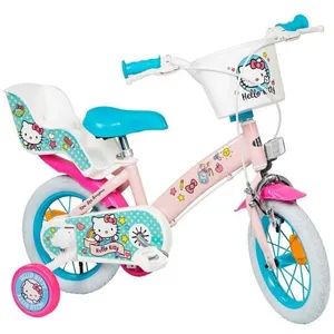 Toimsa vélo 12" Hello Kitty Enfant Garçon, Rose pâle, PeTête Taille pas cher