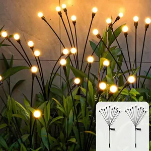 COOCHEER Lampes solaires d'extérieur, lot de 2, 10 LED, lucioles solai... pas cher
