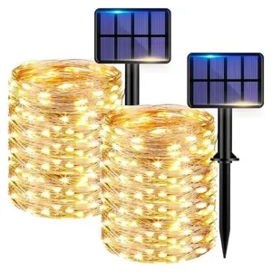 Coocheer - Guirlande Lumineuse Solaire [Paquet de 2], Total 44 m 440 L... pas cher