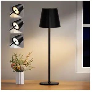 COOCHEER Lampe de bureau sans fil, lampe de bureau à intensité variable, batterie LED avec 3 températures de couleur, intensité variable en continu, bande pas cher