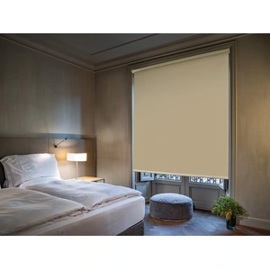 Store Enrouleur Occultant Blackout - Easydeco - Beige - 150 x 190 cm pas cher