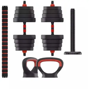 Comparateur de prix : Ksix Kit Haltères+barre+kettlebell 30kg