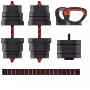 Comparateur de prix : Ksix Kit Haltère+barre+kettlebell 50kg