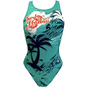 Turbo Surfer Hawaii Vintage Zwemkleding Groen M Vrouw pas cher