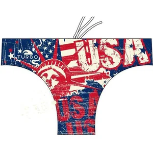 Turbo Usa Vintage Map 2013 Zwemslip Rood,Blauw M Man pas cher
