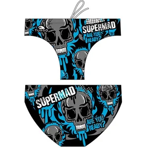 Turbo Supermad Zwemslip Blauw,Zwart S Man pas cher