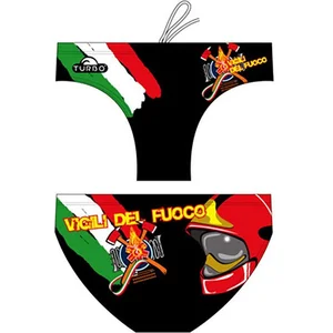Turbo Vigili Fuoco Zwemslip Zwart 4XL Man pas cher