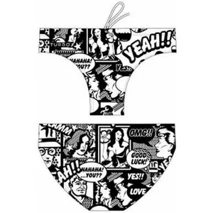 TURBO Yeah Comic Zwemslip Heren - White / Black - M pas cher