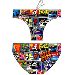 Turbo Comic Polo City Zwemslip Veelkleurig L Man pas cher