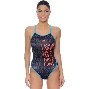 Turbo Train Zwemkleding Zwart 4XL Vrouw pas cher