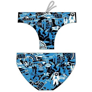 Turbo Mural Zwemslip Blauw,Zwart M Man pas cher