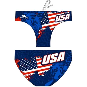 Turbo Usa Zwemslip Blauw M Man pas cher