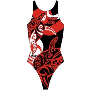 Turbo Maori Skin Tattoo Zwemkleding Rood S Vrouw pas cher