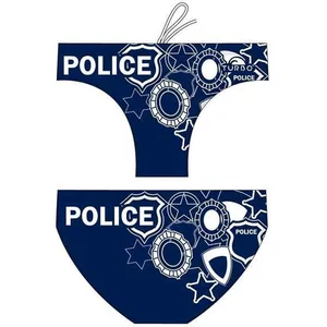 Turbo Police Zwemslip Wit,Blauw 3XL Man pas cher