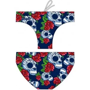 Turbo Roses & Skulls Zwemslip Blauw M Man pas cher
