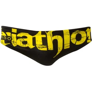 TURBO Triathlon Basic Zwemslip Heren - Black / Yellow - M pas cher