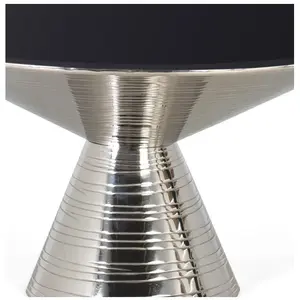 Table Basse Verre Trempé Et Base Métallique 40x76 Cm pas cher
