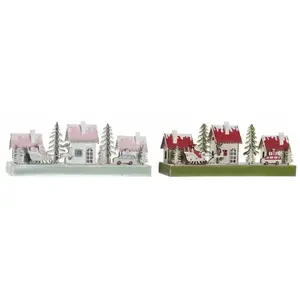 Comparateur de prix : DKD Home Decor Lot de 2 décorations de Noël en bois (30 x 6 x 12 cm)
