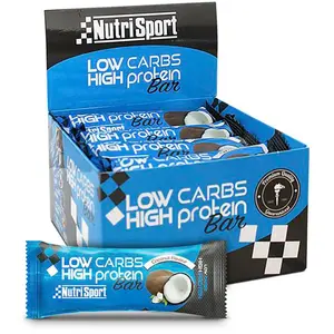 Nutrisport Boîte De Barres Protéinées Low Carbs High Choconuts 16 Unit... pas cher