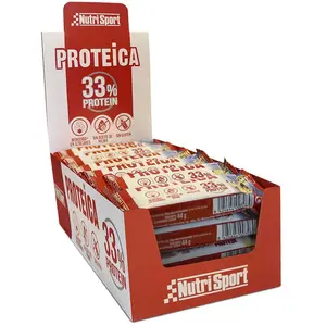 Nutrisport Boîte De Barres Protéinées à 33 % Vanille&biscuits 44g 24 UnitésVendu parbikeinn