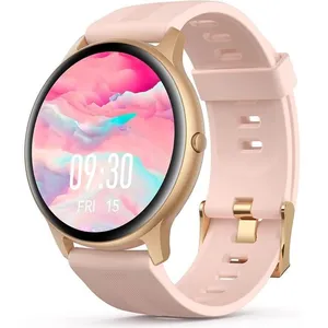 AGPTEK Montre Connectée Femme, Montre Intelligent Bluetooth Étanche 5ATM Tracker d'Activité avec Fréquence Cardiaque Sommeil-Or pas cher