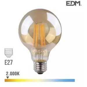 Comparateur de prix : EDM Ampoule led E27 8W Globe G80 équivalent à 55W - Blanc Chaud 2000K