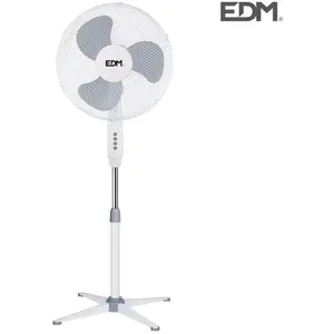 Ventilateur sur pied EDM 45W - 40cm - Blanc 33500